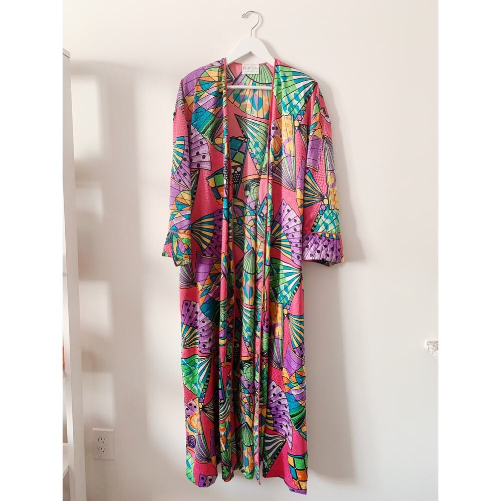 Mary McFadden 1980s Physcadellic Robe - OS - Picture 2 of 2